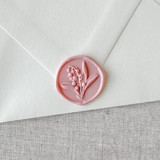 Dusty Rose Lily of the Valley 3D wax seal stickers | Set of 10 Wax Seals