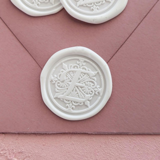 Initial Monogram Wax Seal - Letter E (set of 10) - Customizable color Wax Seals