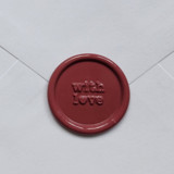 Customizable Color With Love Print Self-adhesive Wax Seals, Set of 5 Wax Seals