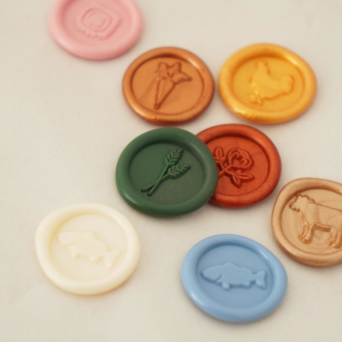 Mini Meal Choice Wax Seal Stickers, Pack of 10 Wax Seals by