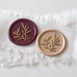 Botanical Leaf Wax Seals with Gold Accent (set of 10 custom seals) Wax Seals