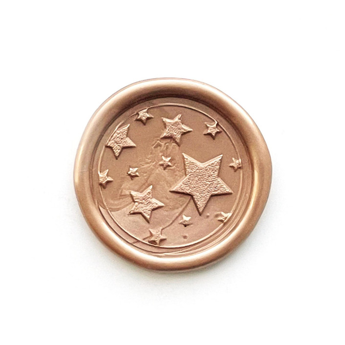 Stars Wax Seal in Rose Gold, Pack of 10 Wax Seals by Abby Choi | Minted