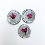 Pressed Flower Ivory Wax Seal Blue Forget Me Not Set Of 6 Wax Seals