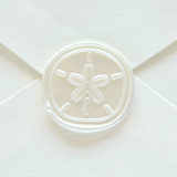 Sand Dollar Shell- Hand-crafted Wax Seals- Customizable Color- Set of 25 Wax Seals