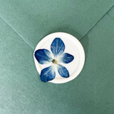 Blue Hydrangea in White Wax Seals | Pack of 10 Wax Seals