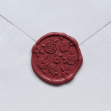 Customizable Color Floral Galore Self-adhesive Wax Seals, Set of 5 Wax Seals