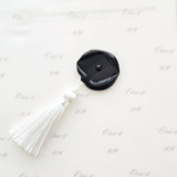 Grad Cap with Mini White Tassel- Hand-crafted Wax Seals - Set of 25- Customizable Color Wax Seals