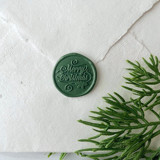 Merry Christmas Green Wax Seal - set of 10