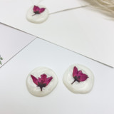 Pressed Flower Ivory Wax Seal Pink Flower Set Of 6 Wax Seals