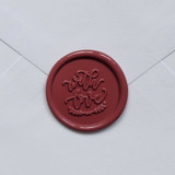Customizable Color With Love Cursive Self-adhesive Wax Seals, Set of 5 Wax Seals