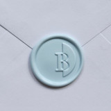 Customizable Color "B" Monogrammed Self-adhesive Wax Seals, Set of 5 Wax Seals