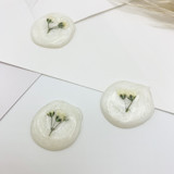 me Pressed Flower Ivory Wax Seal Baby's Breath Set Of 6 Wax Seals
