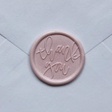 Customizable Color Thank You Cursive B Wax Seals, Set of 5 Wax Seals