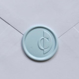 Customizable Color "C" Monogrammed Self-adhesive Wax Seals, Set of 5 Wax Seals