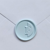 Customizable Color "F" Monogrammed Self-adhesive Wax Seals, Set of 5 Wax Seals