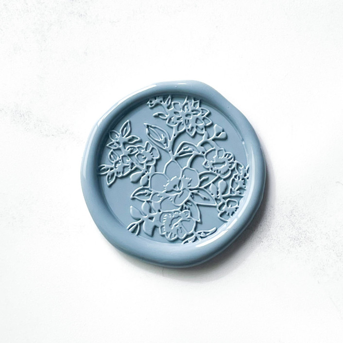 French Garden Wax Seal in Dusty Blue Pack of 10 Wax Seals by Abby Choi ...