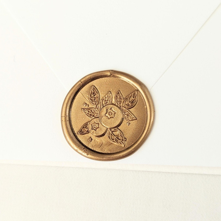 Blueberries Customizable Wax Seals Set of 25 Wax Seals by