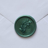 Customizable Color Foliage Stem Self-adhesive Wax Seals, Set of 5 Wax Seals