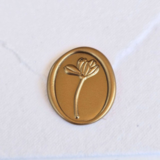 Watercolor Magnolia- Customizable Color- Set of 25 Hand-crafted Wax Seals Wax Seals