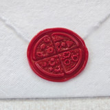 Pizza- Customizable Color- Set of 25 Hand-crafted Wax Seals Wax Seals