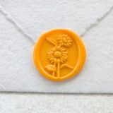 Sunflower- Sunshine Yellow- Set of 25 Hand-crafted Wax Seals Wax Seals