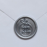 Customizable Color Happy Holidays Ornament Wax Seals, Self-Adhesive Seals, Set of 5 Wax Seals