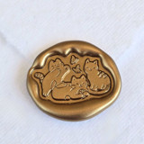 Kittens- Customizable Color- Set of 25 Hand-crafted Wax Seals Wax Seals