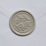 Customizable Color Foliage Pair Self-adhesive Wax Seals, Set of 5 Wax Seals