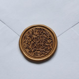 Customizable Color Forest Leaves Self-Adhesive Wax Seals, Set of 5 Wax Seals
