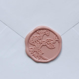 Customizable Color Lily Self-adhesive Wax Seals, Set of 5 Wax Seals