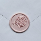 Customizable Color Rose Head Self-adhesive Wax Seals, Set of 5 Wax Seals