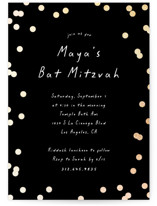 Simple Confetti Foil-Pressed Mitzvah Invitations