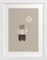 Balloon Bear Nursery Art Prints