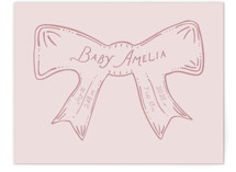 Bow Birth Stats Novelty Enclosure Cards