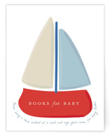 Sail Boats Baby Novelty Enclosure Cards