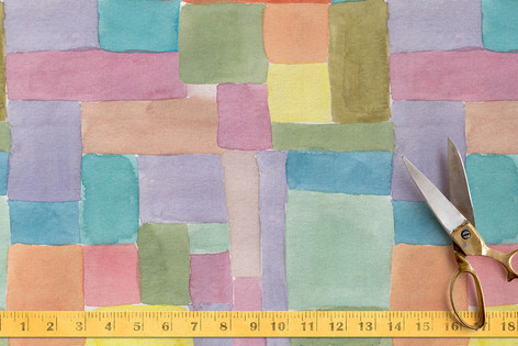 Patchwork Watercolor Fabric