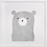 furry bear Nursery Art Prints