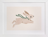 Rabbit With Bow Nursery Art Prints