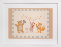 Woodland Orchestra Nursery Art Prints