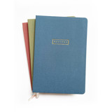 Linen Recipe Book | Gold Foil on Dusty Blue Linen Notebook