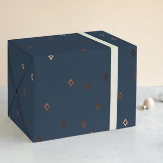 Tiny Diamonds Foil-Pressed Wrapping Paper Sheets