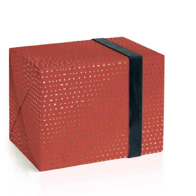 Dotted Rows - Gold Foil-Pressed Wrapping Paper Sheets
