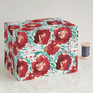 Watery Pointsettia Wrapping Paper Sheets