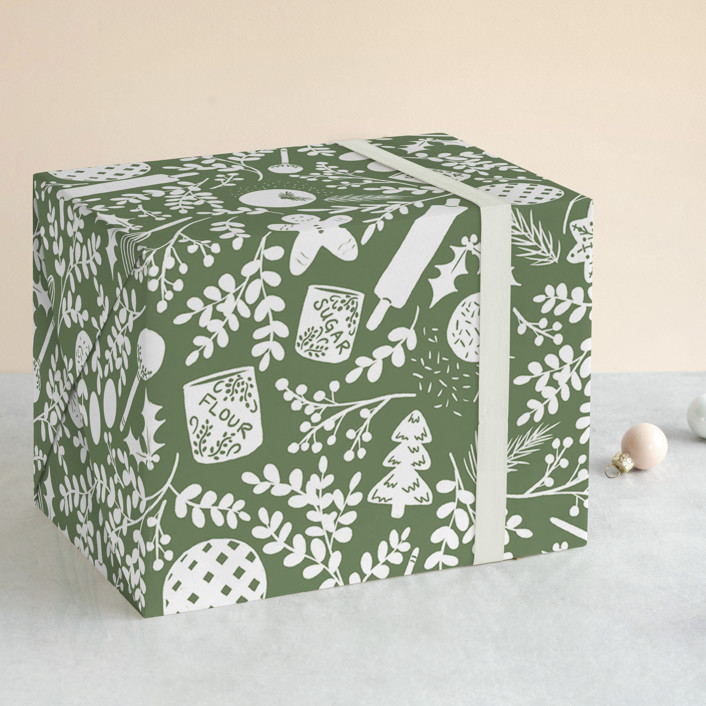 A Baker's Holiday Wrapping Paper Sheets by Jaclyn Ruble | Minted