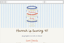 Whimsical Cake Online Birthday Invitations