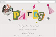 Retro Party Online Birthday Invitations