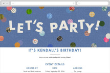 Confetti Collage Online Birthday Invitations