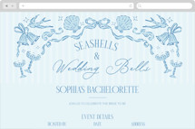 Seashells & Wedding Bells Online Bachelorette Party Invitations