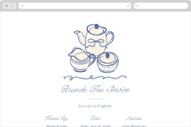 Elegant Tea Online Dinner and Cocktail Party Invitations