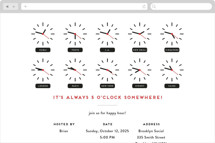 Always 5 o'clock Online Dinner and Cocktail Party Invitations